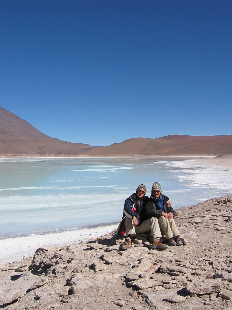 08-We in front of Laguna Verde.jpg - We in front of Laguna Verde